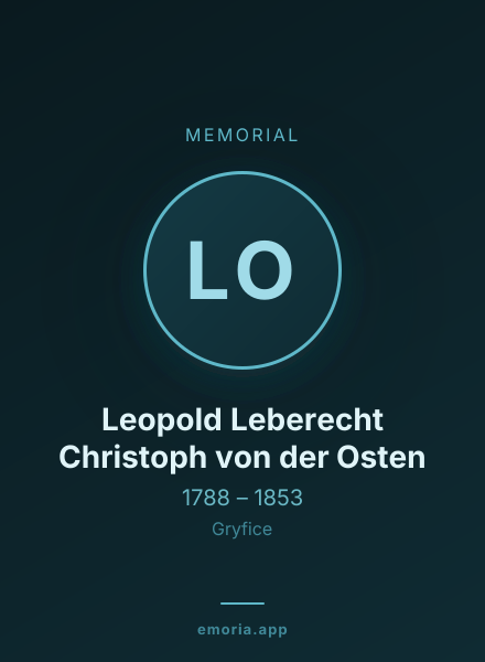 Memorial portrait of Leopold Leberecht Christoph von der Osten