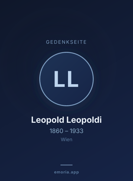 Gedenkportrait von Leopold Leopoldi