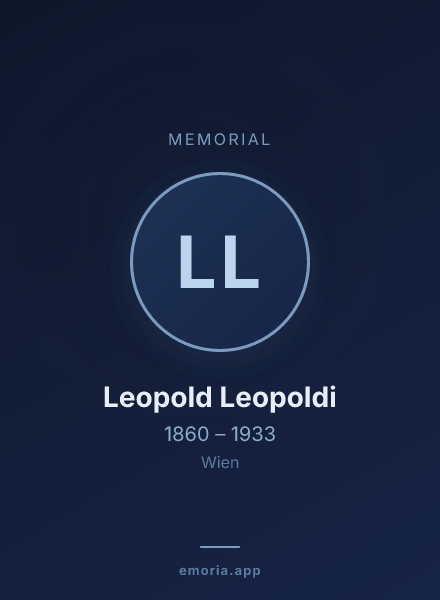Memorial portrait of Leopold Leopoldi