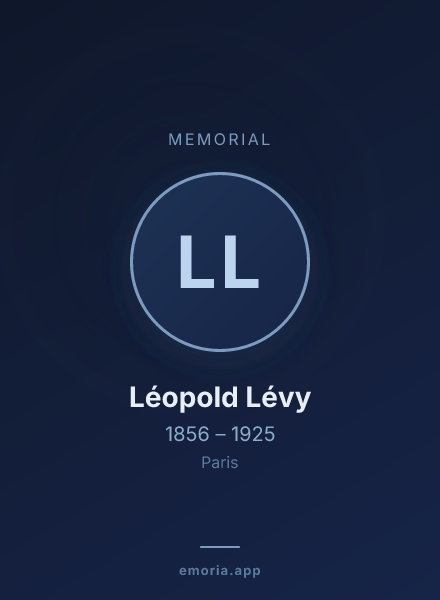 Memorial portrait of Léopold Lévy