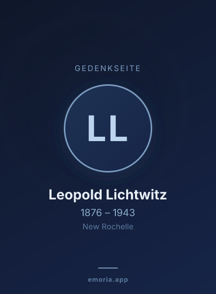 Gedenkportrait von Leopold Lichtwitz