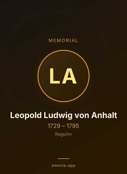 Memorial portrait of Leopold Ludwig von Anhalt