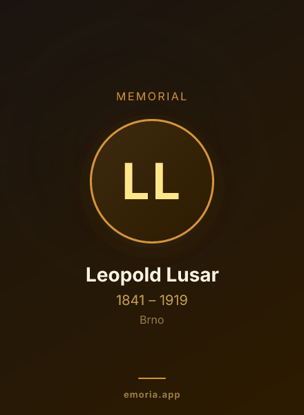 Memorial portrait of Leopold Lusar