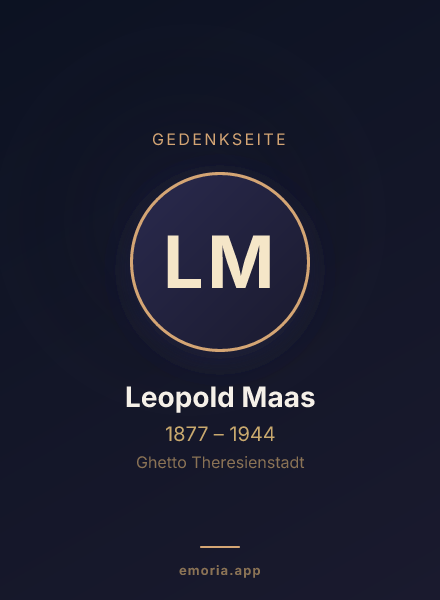 Gedenkportrait von Leopold Maas