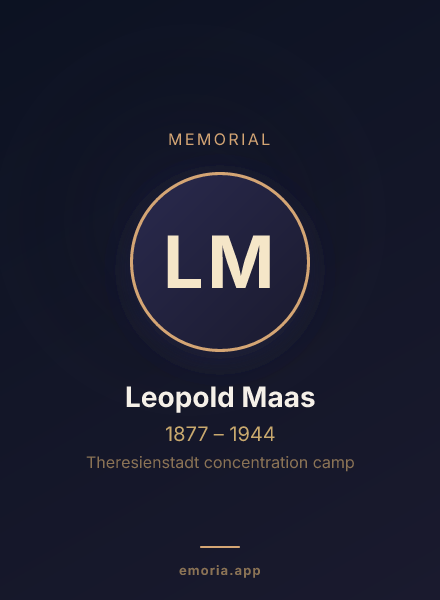 Memorial portrait of Leopold Maas