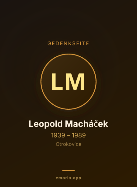 Gedenkportrait von Leopold Macháček
