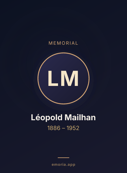 Memorial portrait of Léopold Mailhan
