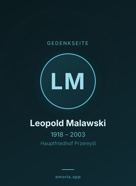 Gedenkportrait von Leopold Malawski