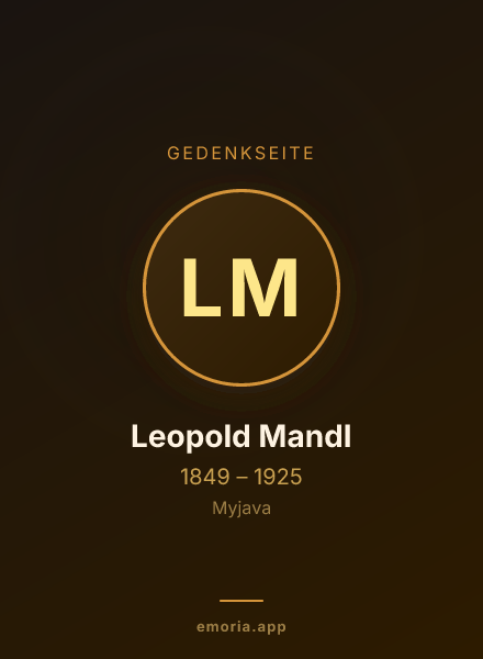 Gedenkportrait von Leopold Mandl