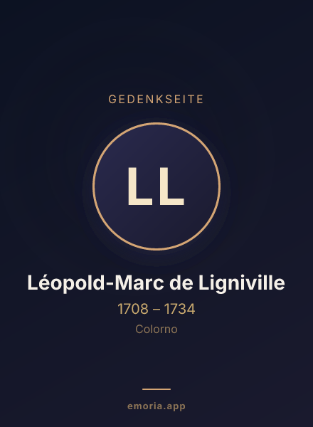 Gedenkportrait von Léopold-Marc de Ligniville
