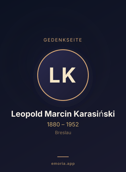 Gedenkportrait von Leopold Marcin Karasiński