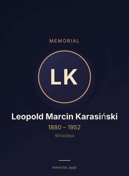 Memorial portrait of Leopold Marcin Karasiński