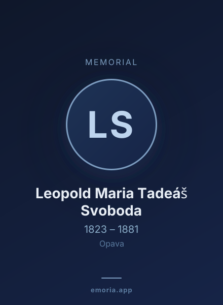 Memorial portrait of Leopold Maria Tadeáš Svoboda