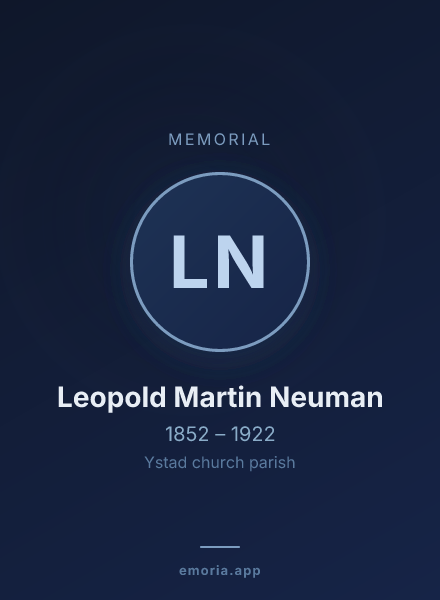 Memorial portrait of Leopold Martin Neuman
