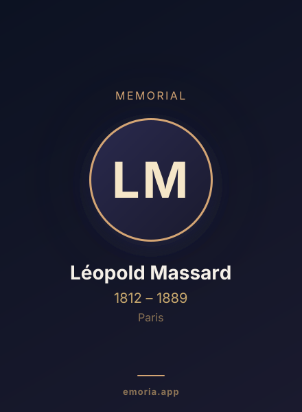 Memorial portrait of Léopold Massard