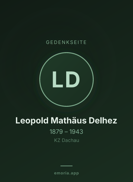 Gedenkportrait von Leopold Mathäus Delhez