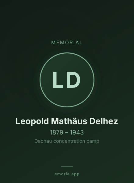 Memorial portrait of Leopold Mathäus Delhez