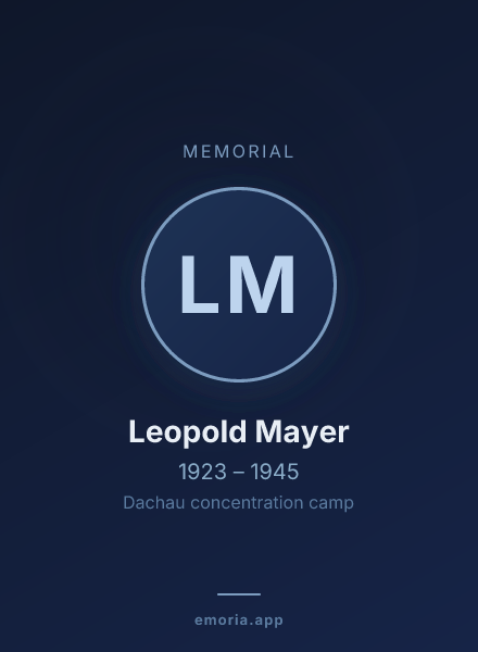 Memorial portrait of Leopold Mayer
