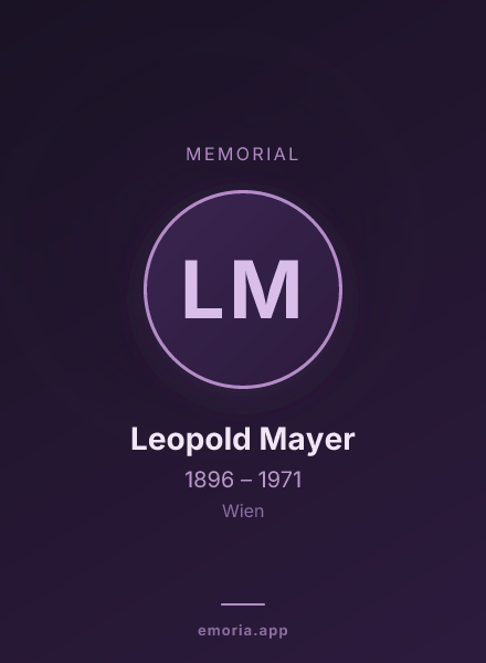 Memorial portrait of Leopold Mayer