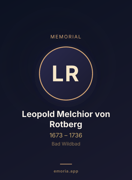 Memorial portrait of Leopold Melchior von Rotberg