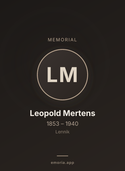 Memorial portrait of Leopold Mertens