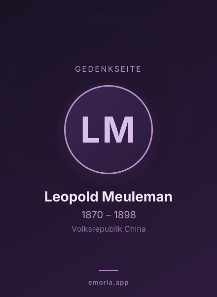 Gedenkportrait von Leopold Meuleman