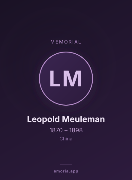 Memorial portrait of Leopold Meuleman