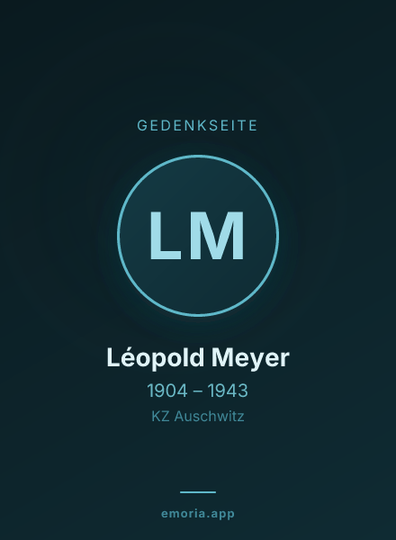 Gedenkportrait von Léopold Meyer