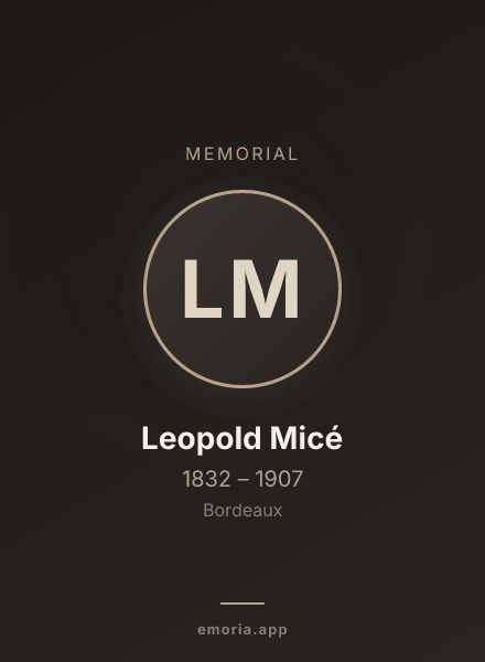 Memorial portrait of Leopold Micé