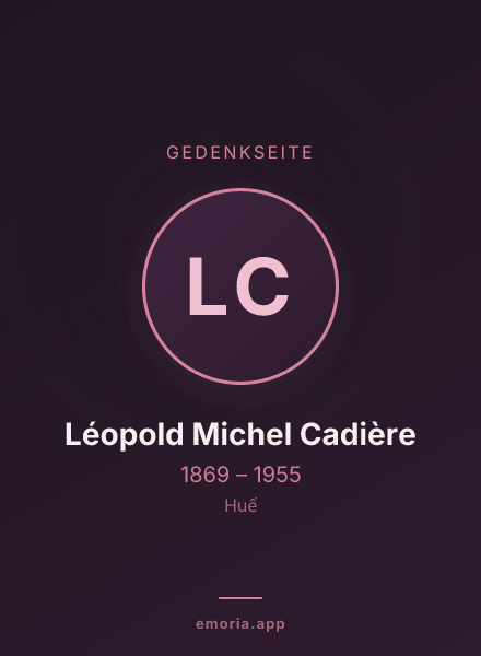 Gedenkportrait von Léopold Michel Cadière