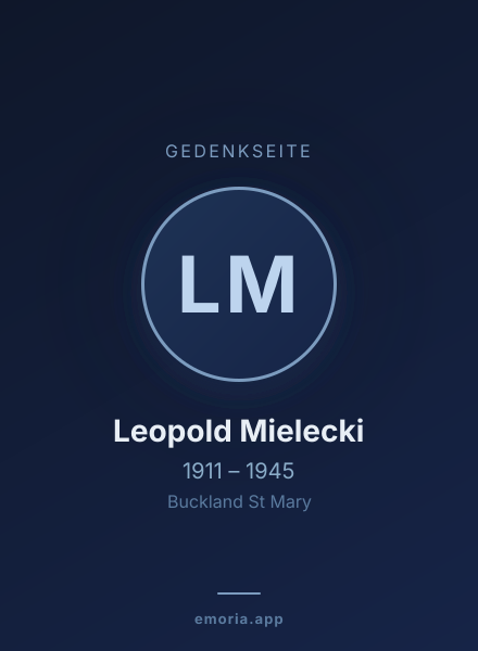 Gedenkportrait von Leopold Mielecki