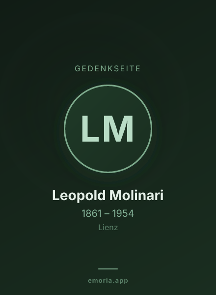 Gedenkportrait von Leopold Molinari