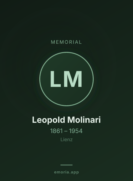 Memorial portrait of Leopold Molinari