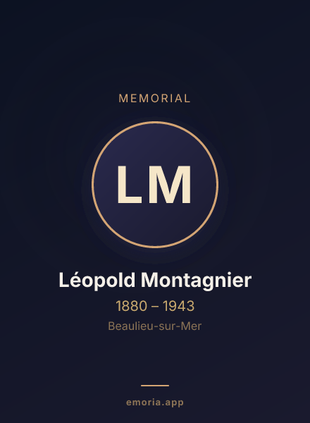 Memorial portrait of Léopold Montagnier