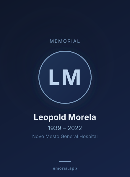 Memorial portrait of Leopold Morela