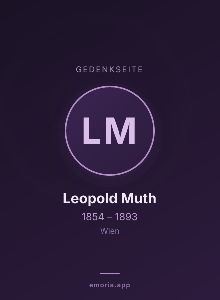 Gedenkportrait von Leopold Muth