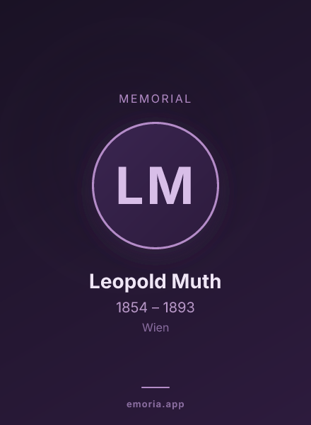 Memorial portrait of Leopold Muth