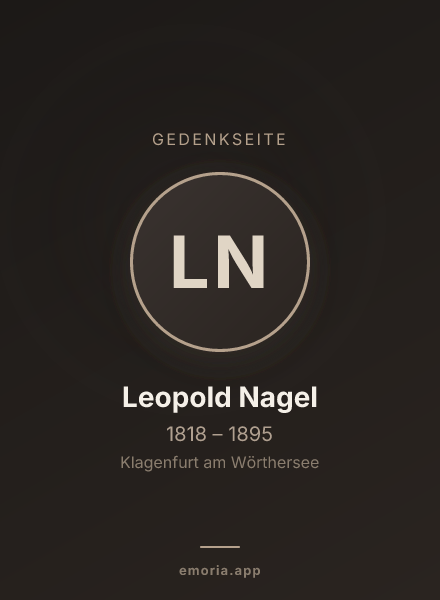 Gedenkportrait von Leopold Nagel
