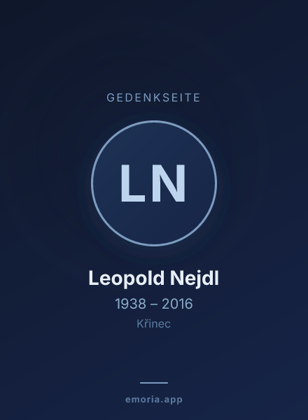Gedenkportrait von Leopold Nejdl