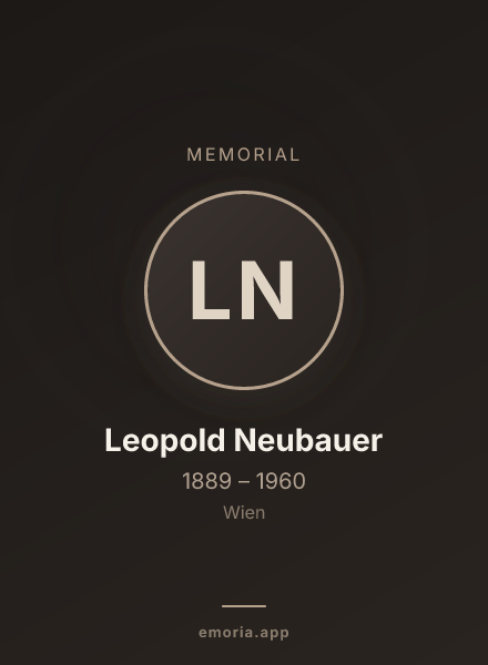 Memorial portrait of Leopold Neubauer