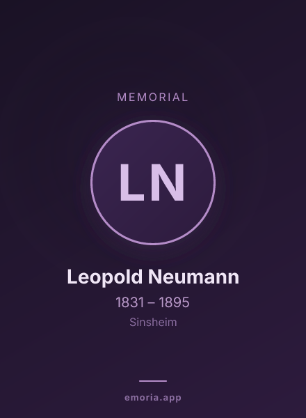 Memorial portrait of Leopold Neumann