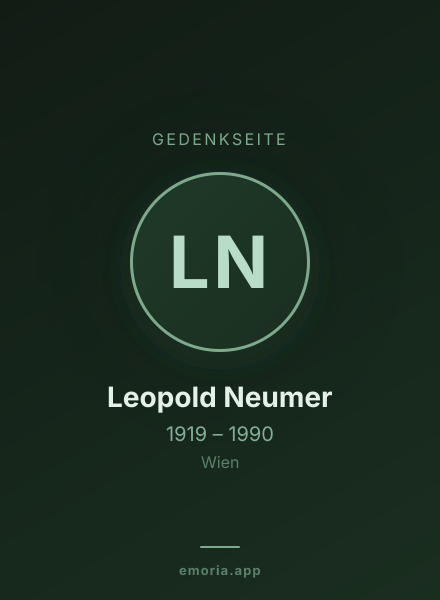 Gedenkportrait von Leopold Neumer