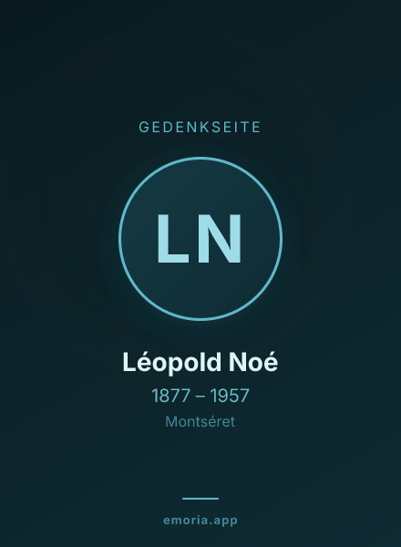 Gedenkportrait von Léopold Noé