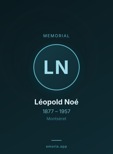 Memorial portrait of Léopold Noé