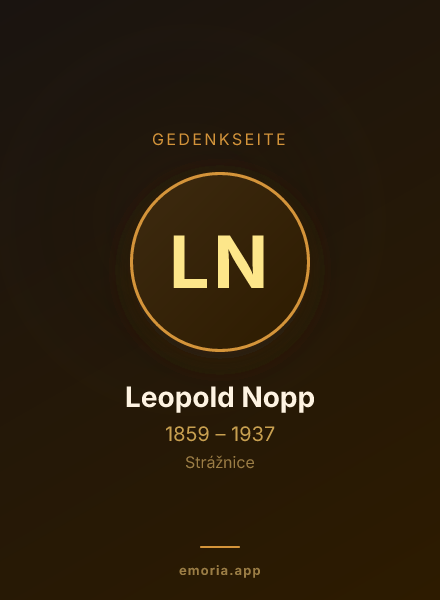 Gedenkportrait von Leopold Nopp