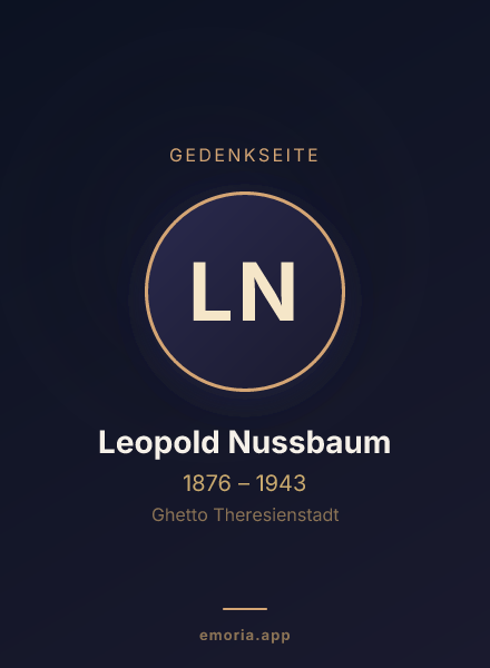 Gedenkportrait von Leopold Nussbaum