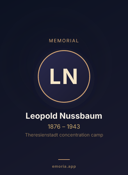 Memorial portrait of Leopold Nussbaum