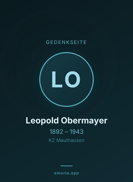 Gedenkportrait von Leopold Obermayer