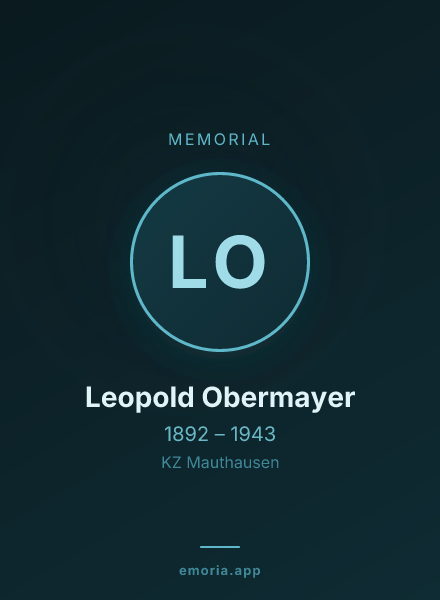 Memorial portrait of Leopold Obermayer