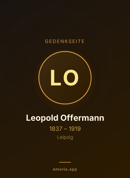 Gedenkportrait von Leopold Offermann